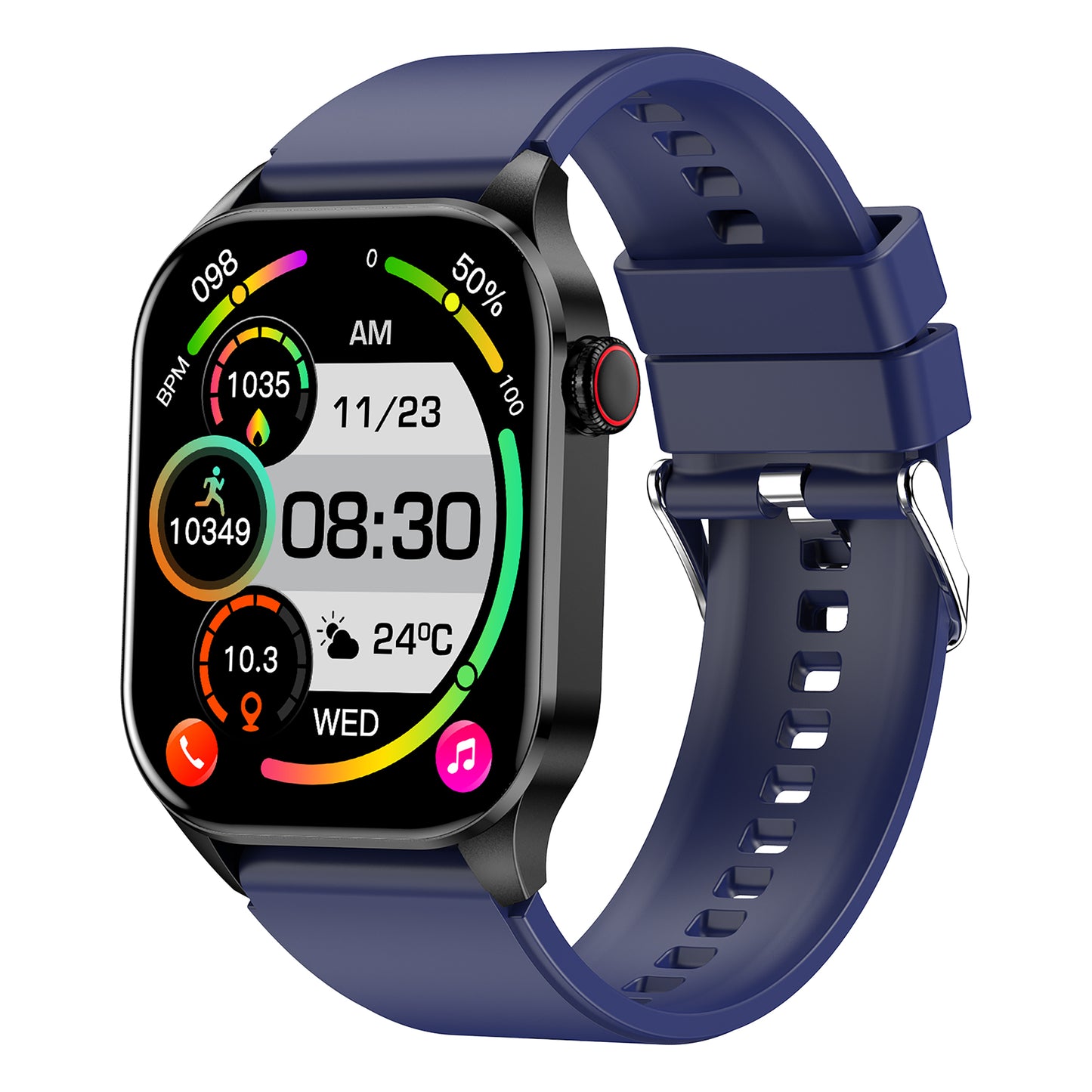 KealthTech One-click detection of blood sugar, blood pressure, heart rate, blood oxygen smart watch