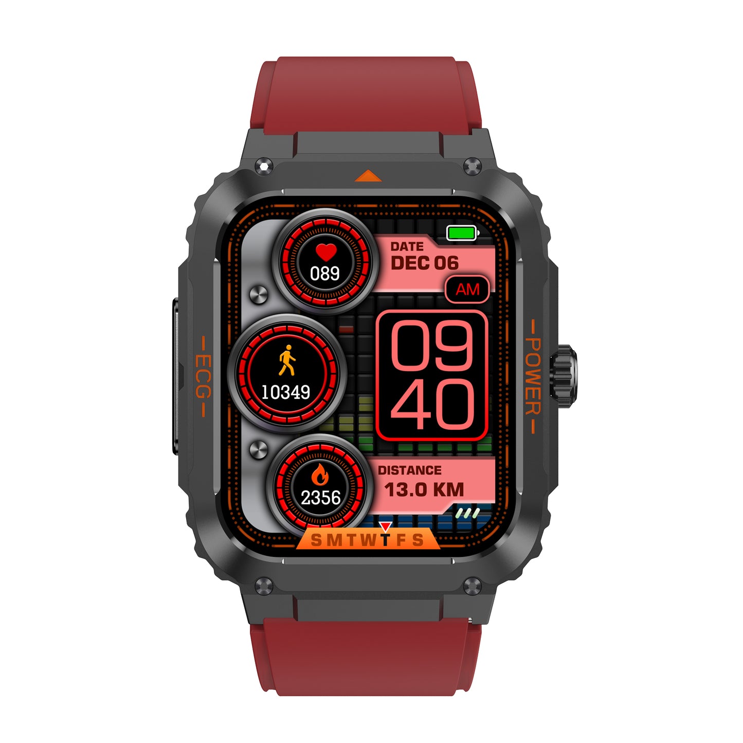 KealthTech K55 Outdoor Sports ECG Blood Glucose Blood Pressure 1.92 inch HD Retina Display Smart Watch