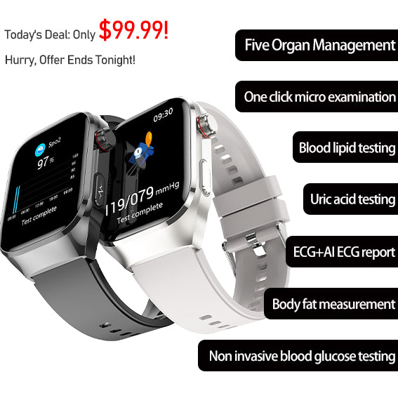 New Year Special Offer π₯ KealthTech TK168 One click micro examination of Five Organ Health Monitoring Blood Glucose Blood Lipids Uric Acid Blood Pressure Blood Oxygen SOS Smart Watch