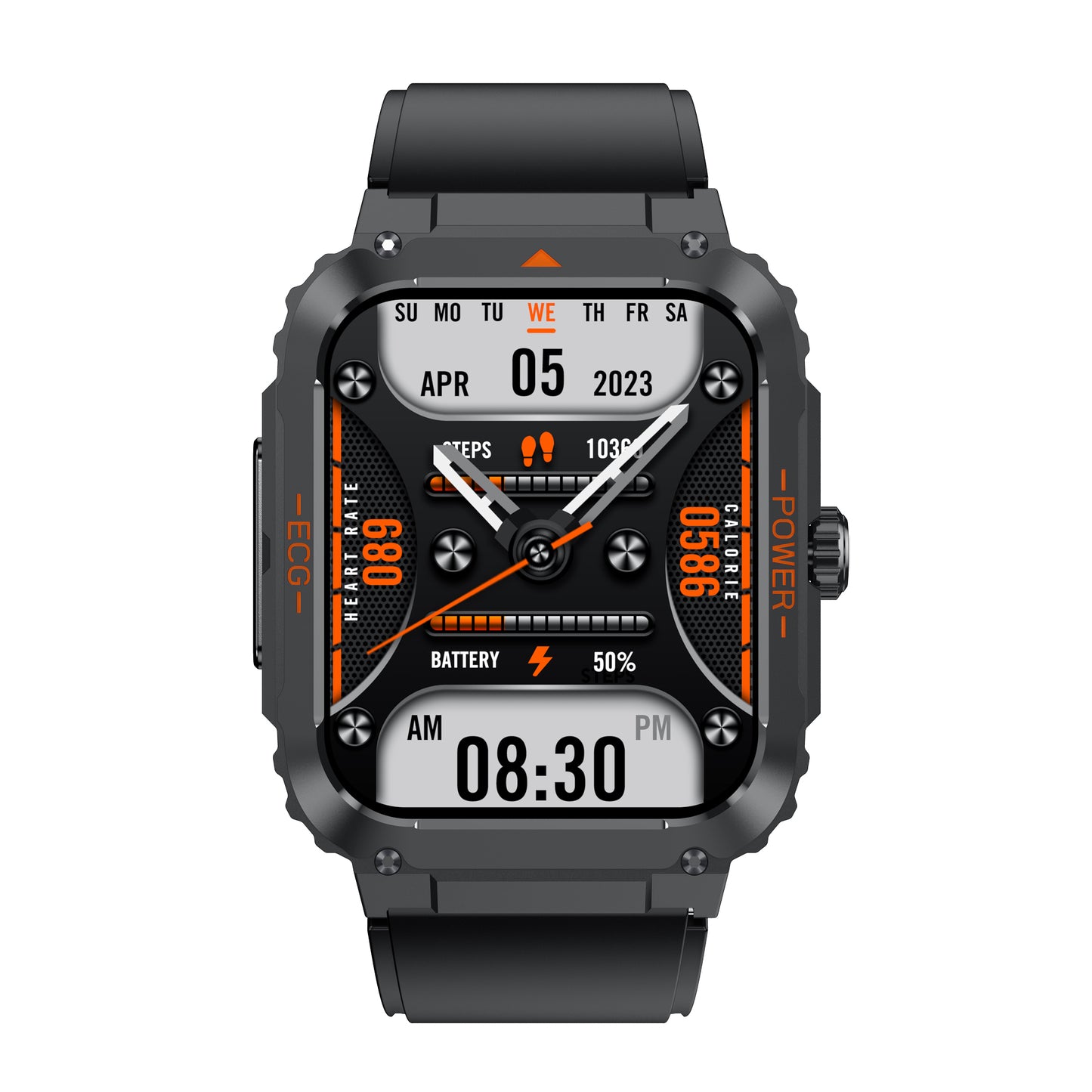 KealthTech K55 Outdoor Sports ECG Blood Glucose Blood Pressure 1.92 inch HD Retina Display Smart Watch