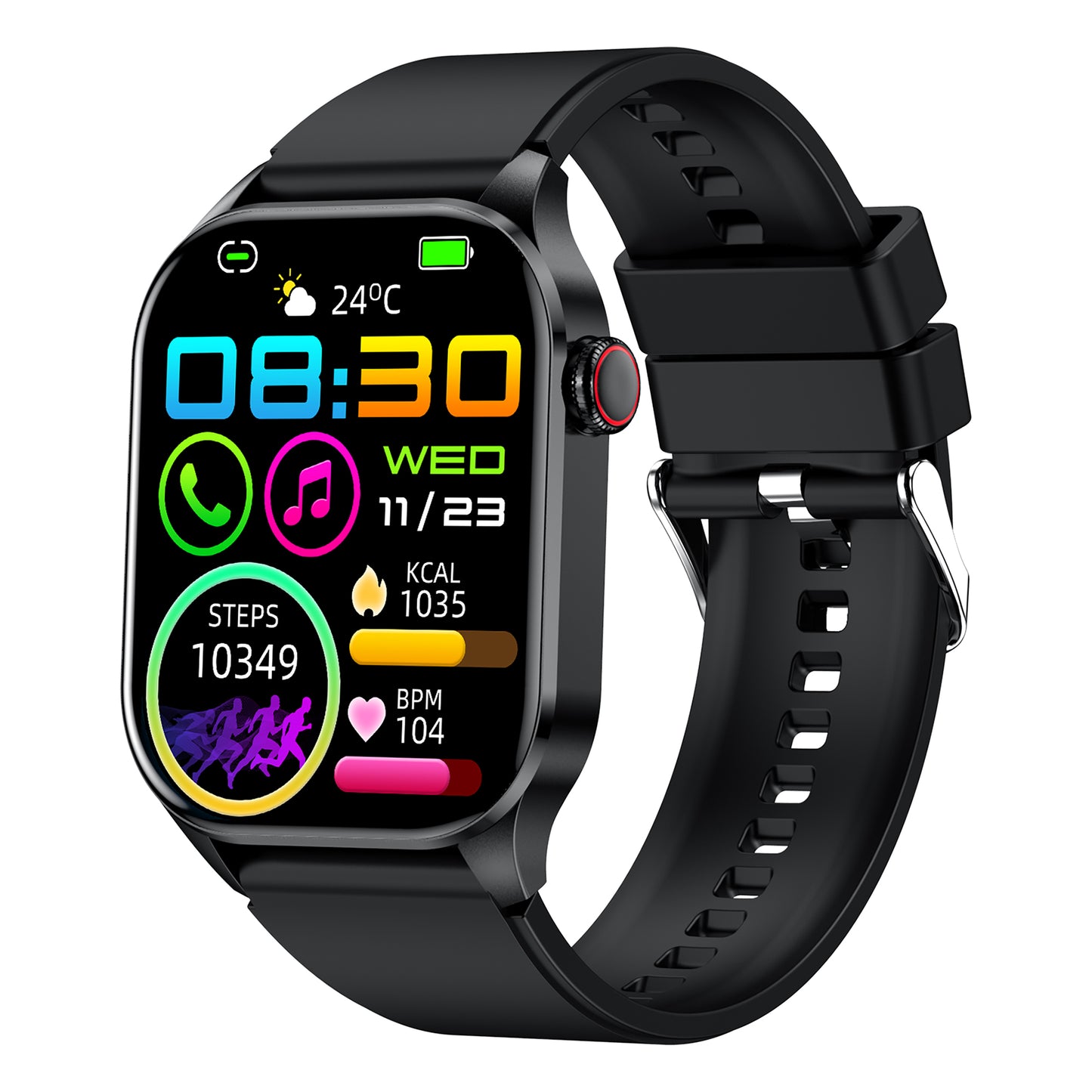 KealthTech One-click detection of blood sugar, blood pressure, heart rate, blood oxygen smart watch