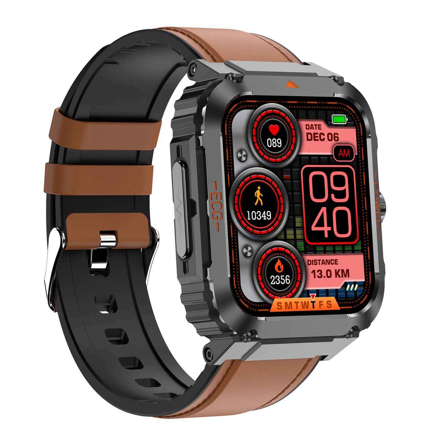 KealthTech K55 Outdoor Sports ECG Blood Glucose Blood Pressure 1.92 inch HD Retina Display Smart Watch