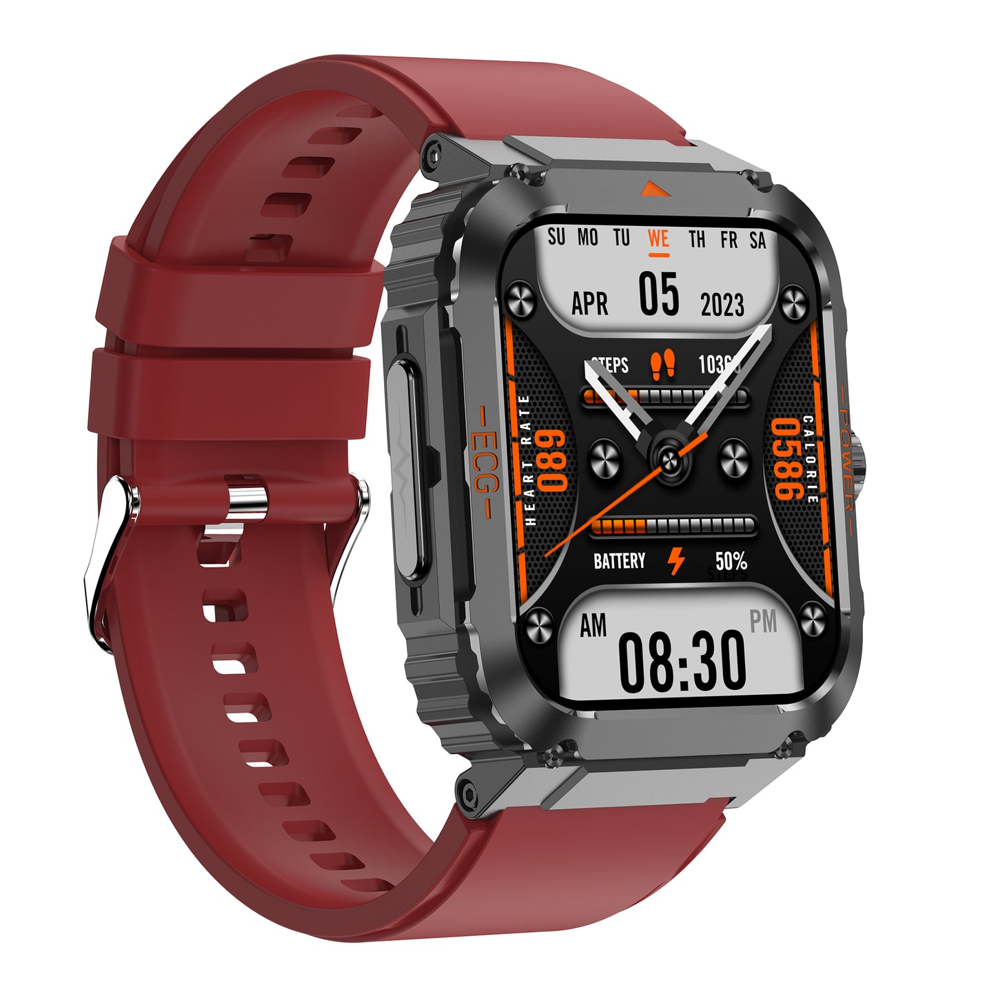 KealthTech K55 Outdoor Sports ECG Blood Glucose Blood Pressure 1.92 inch HD Retina Display Smart Watch