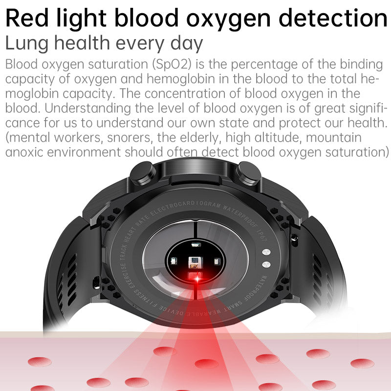 KealthTech T01 Uric Acid Blood Lipids ECG Blood Sugar Bluetooth Call Voice Assistance SOS Distress