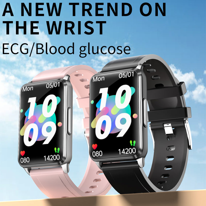 KealthTech K02 ECG HRV Blood Glucose Blood Pressure Heart Rate Smart bracelet with Widened Screen