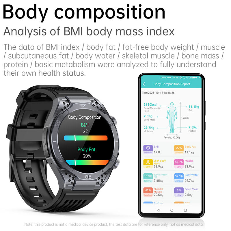 KealthTech T01 Uric Acid Blood Lipids ECG Blood Sugar Bluetooth Call Voice Assistance SOS Distress