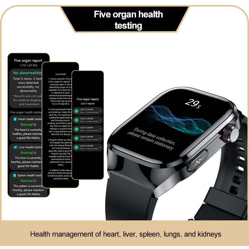 KealthTech TK16 🔥Blood Glucose + Five Organ Health Monitoring 🔥 High end Health Management Smart Watch-2