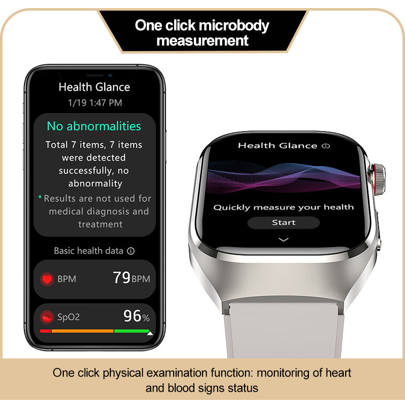 KealthTech TK16 🔥Blood Glucose + Five Organ Health Monitoring 🔥 High end Health Management Smart Watch-2