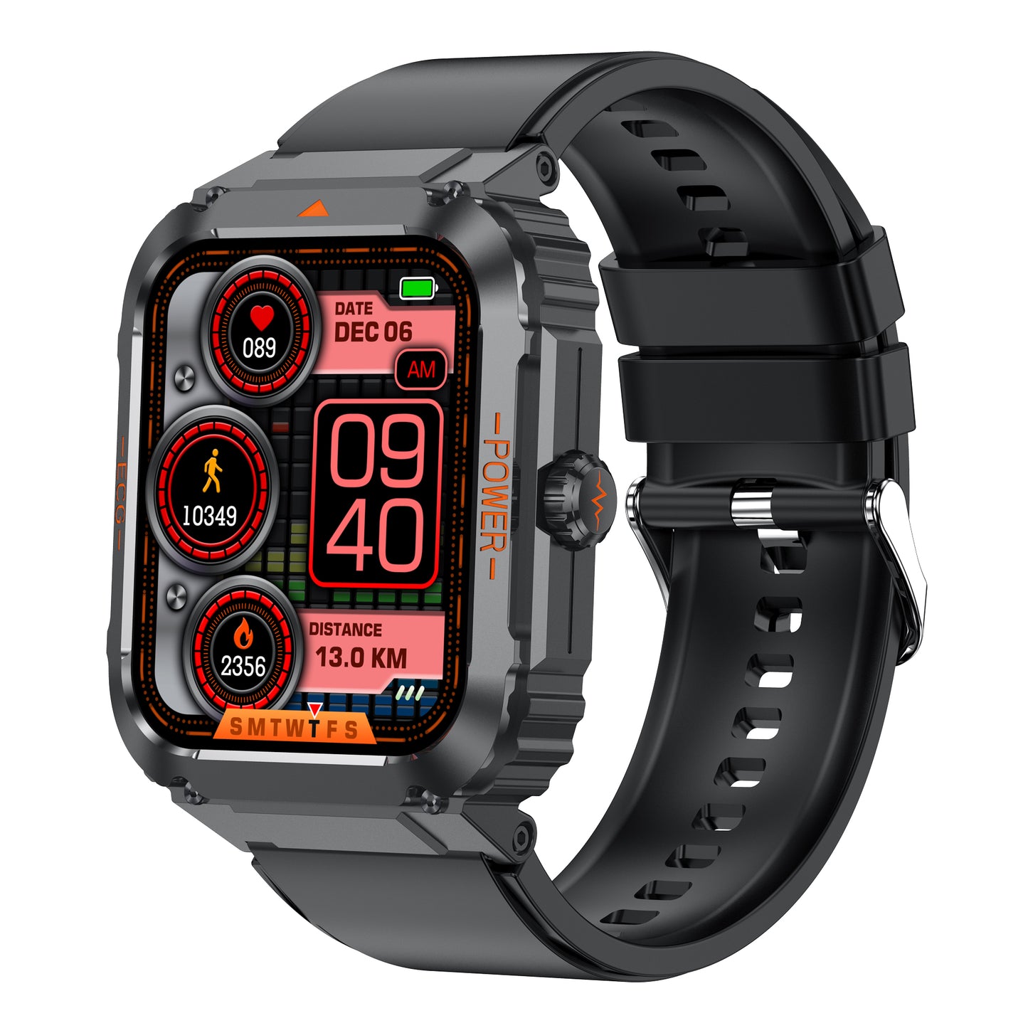 KealthTech K55 Outdoor Sports ECG Blood Glucose Blood Pressure 1.92 inch HD Retina Display Smart Watch