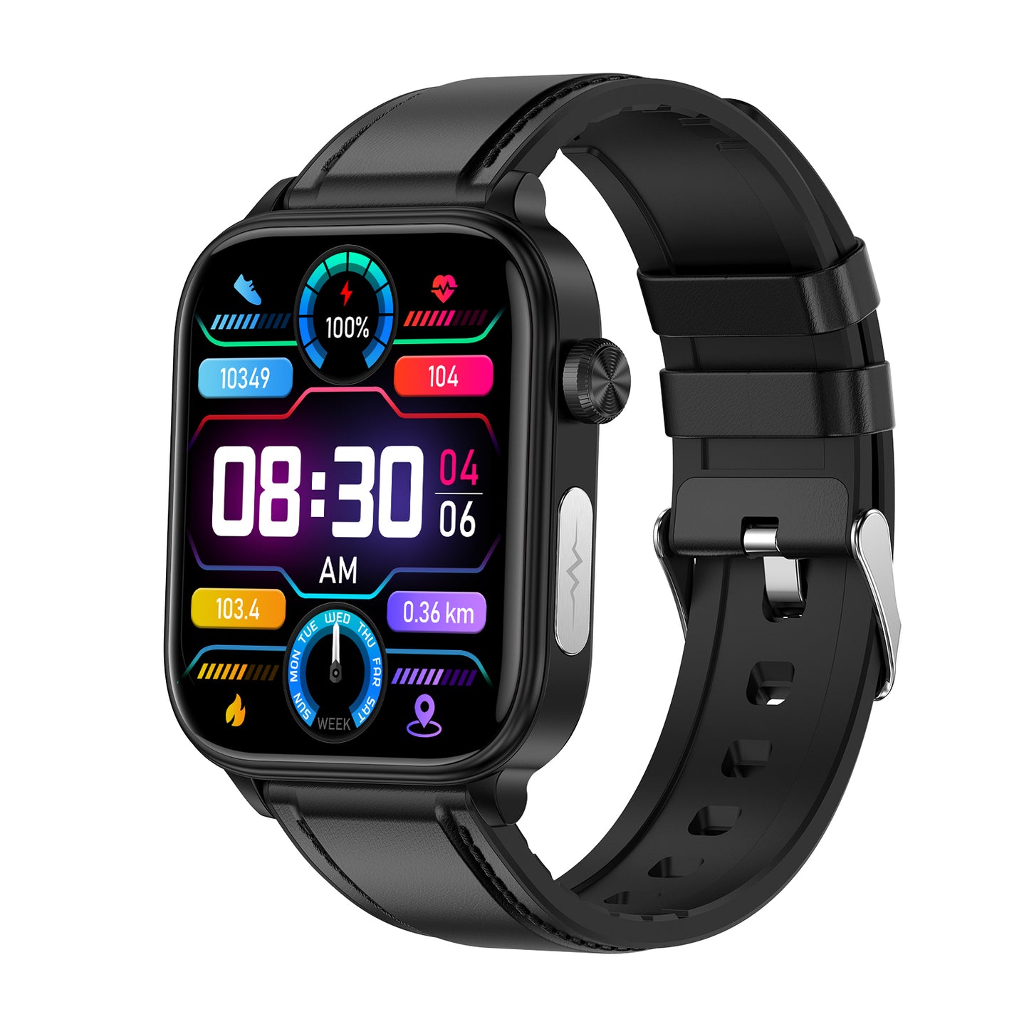 KealthTech K57 One click examination Blood Glucose Blood Lipids Uric Acid Blood Pressure Blood Oxygen ECG HRV SOS Smart Watch