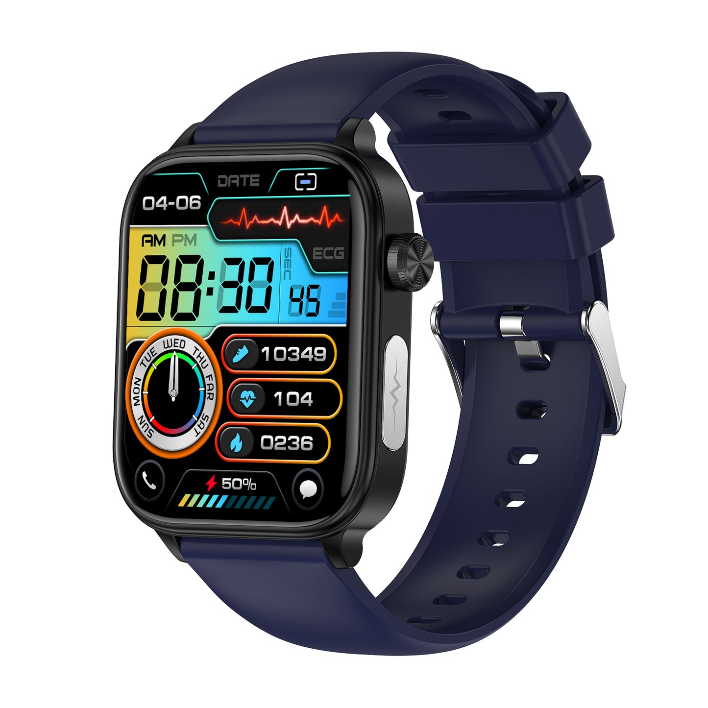 KealthTech K57 One click examination Blood Glucose Blood Lipids Uric Acid Blood Pressure Blood Oxygen ECG HRV SOS Smart Watch