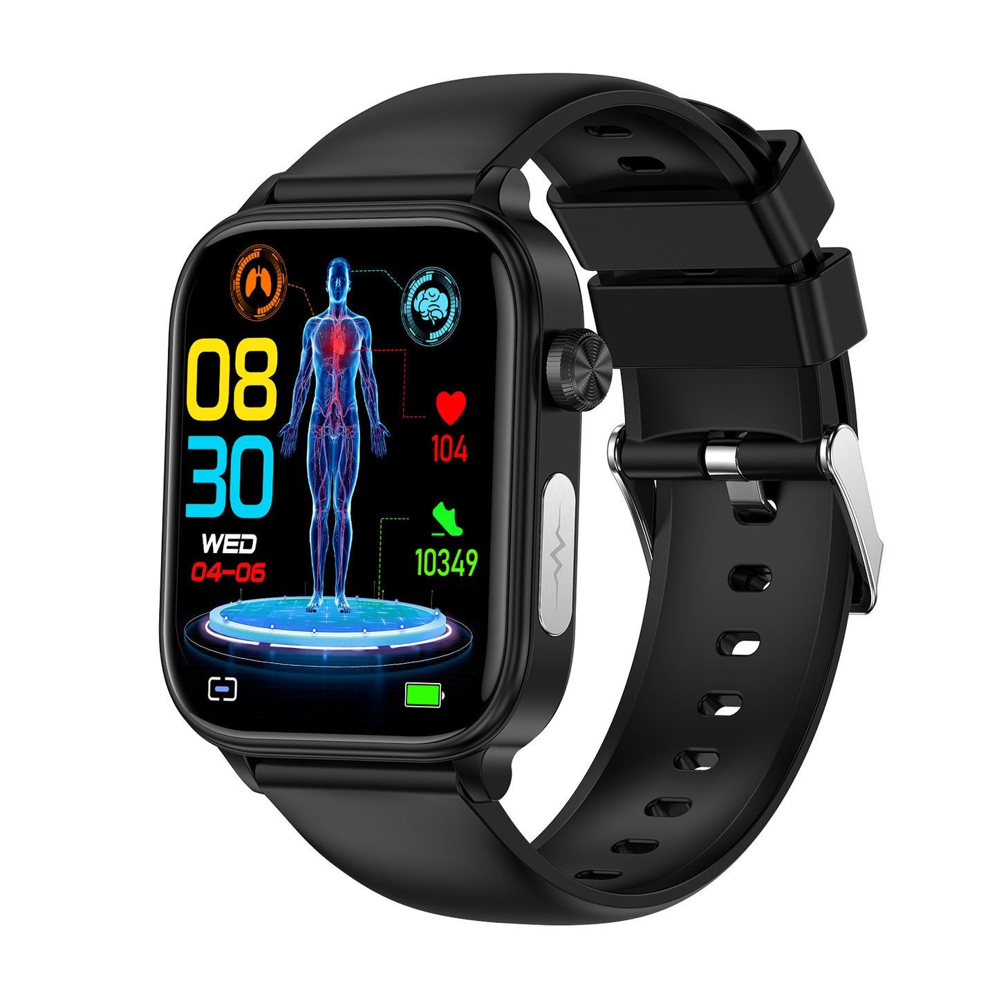 KealthTech K57 One click examination Blood Glucose Blood Lipids Uric Acid Blood Pressure Blood Oxygen ECG HRV SOS Smart Watch