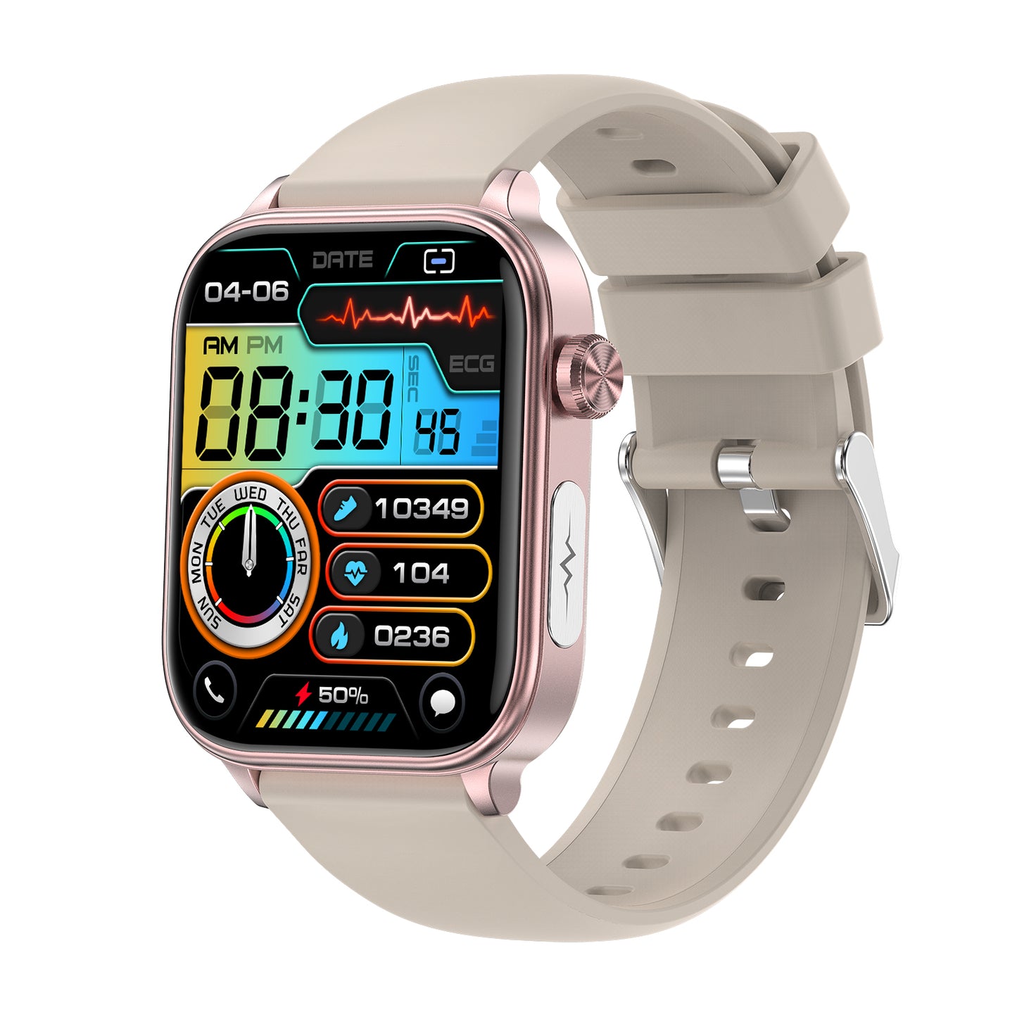 KealthTech K57 One click examination Blood Glucose Blood Lipids Uric Acid Blood Pressure Blood Oxygen ECG HRV SOS Smart Watch