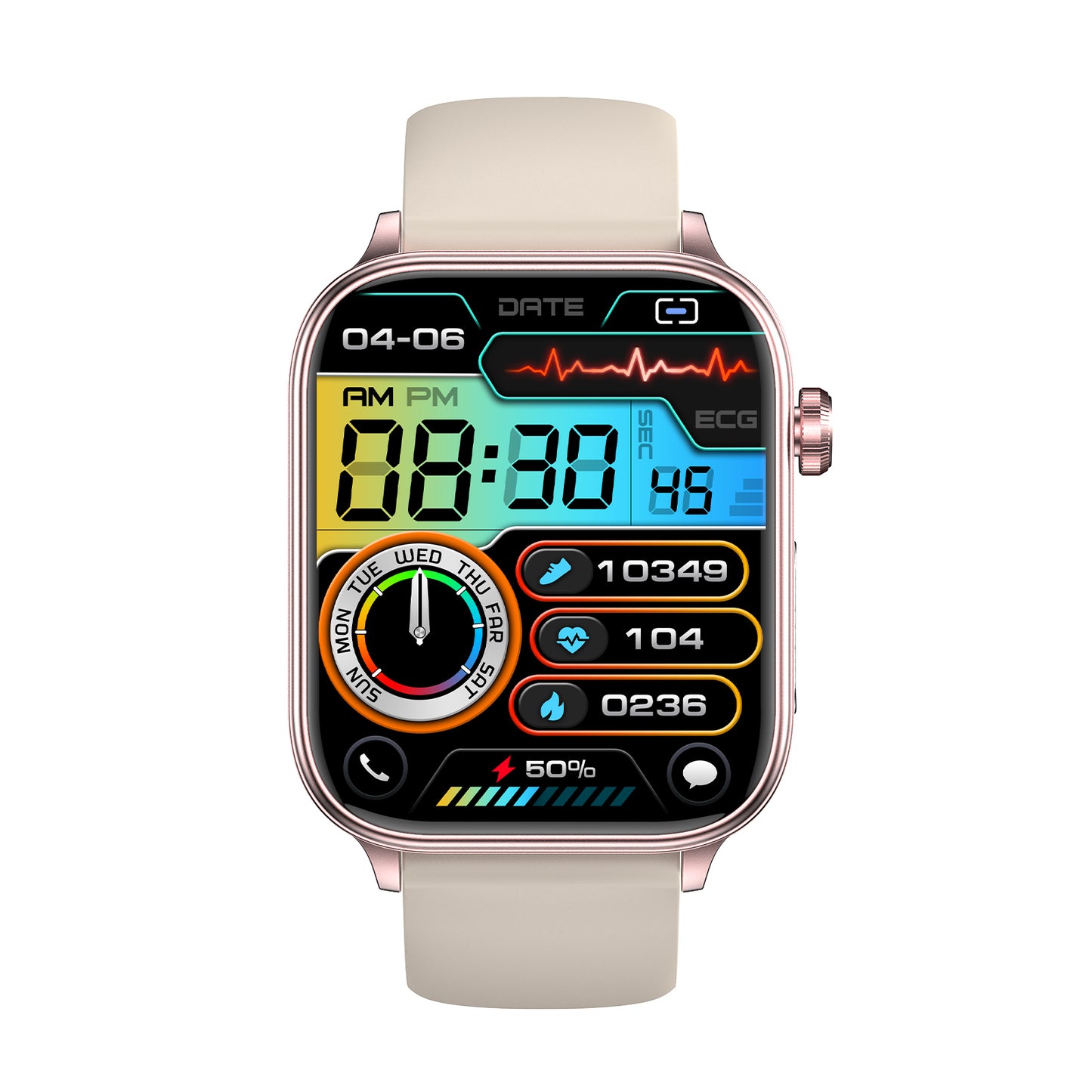 KealthTech K57 One click examination Blood Glucose Blood Lipids Uric Acid Blood Pressure Blood Oxygen ECG HRV SOS Smart Watch