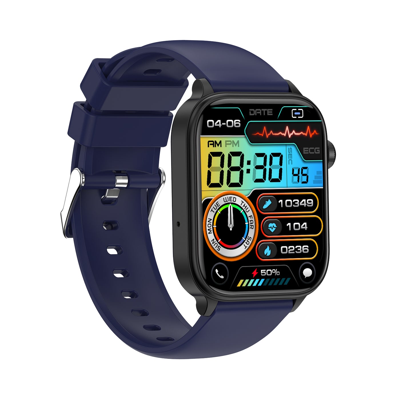 KealthTech K57 One click examination Blood Glucose Blood Lipids Uric Acid Blood Pressure Blood Oxygen ECG HRV SOS Smart Watch