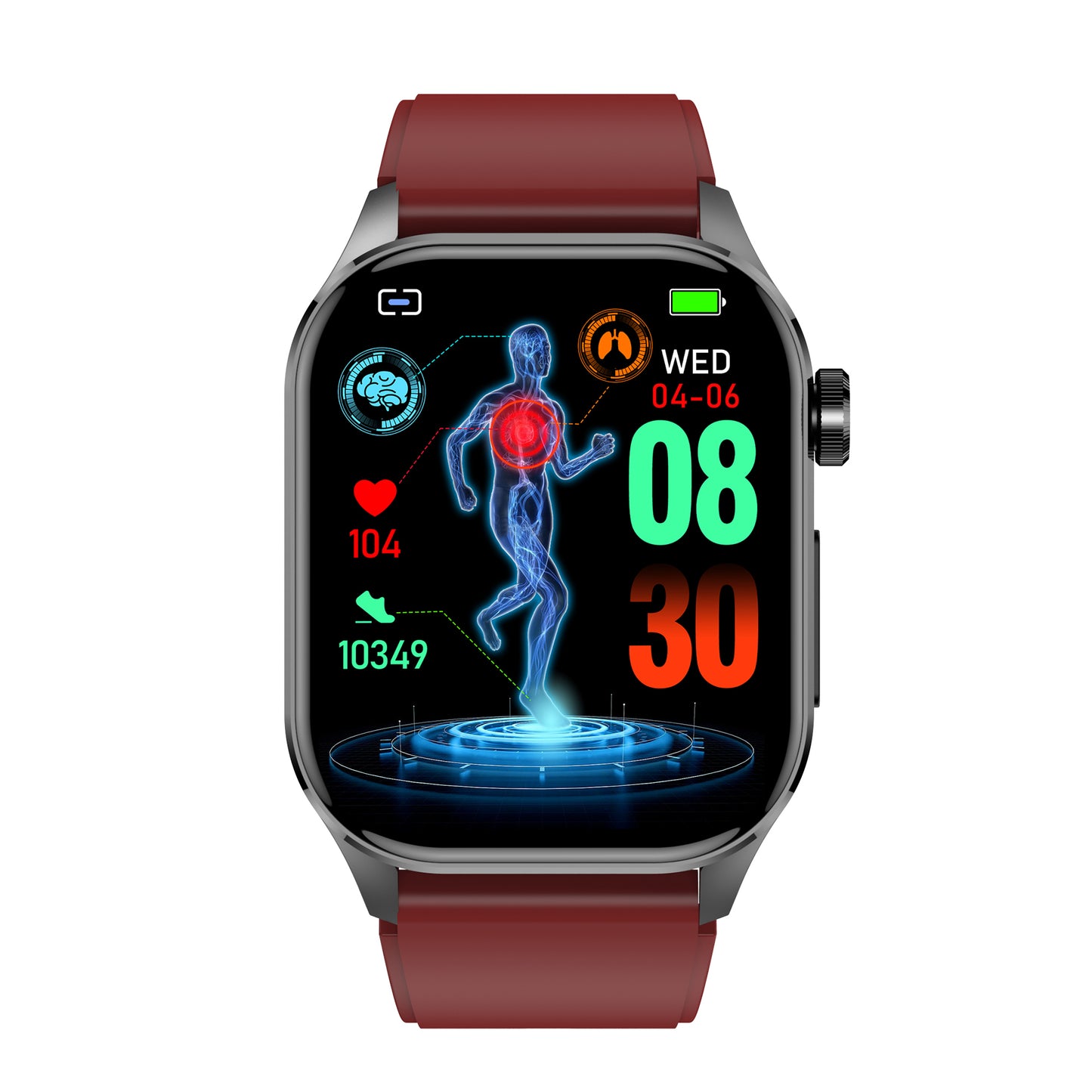 KealthTech K58 ECG Blood Glucose Body Composition 2.04 inch AMOLED Screen Health Management Watch
