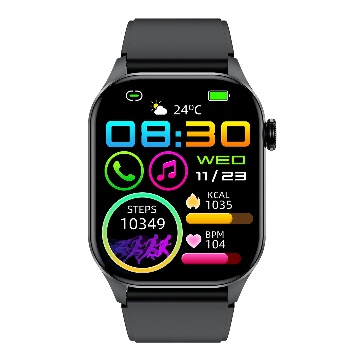 KealthTech One-click detection of blood sugar, blood pressure, heart rate, blood oxygen smart watch