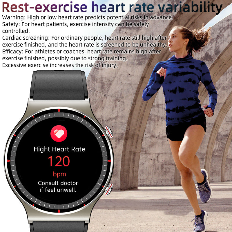 KealthTech K08 High-precision ECG Blood Pressure Heart Rate Monitoring Notifications Smart Watch