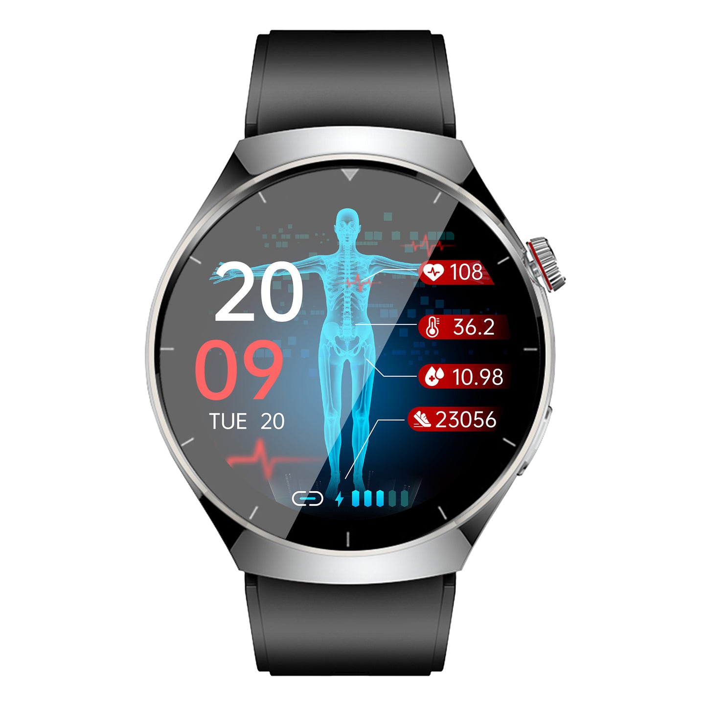KealthTech K09 Pro Non-invasive Blood Glucose Heart Rate Monitor Blood Oxygen Smart Watch