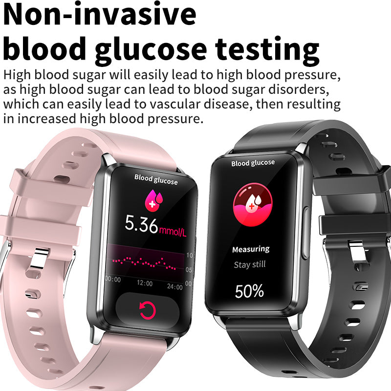 KealthTech K02 ECG HRV Blood Glucose Blood Pressure Heart Rate Smart bracelet with Widened Screen