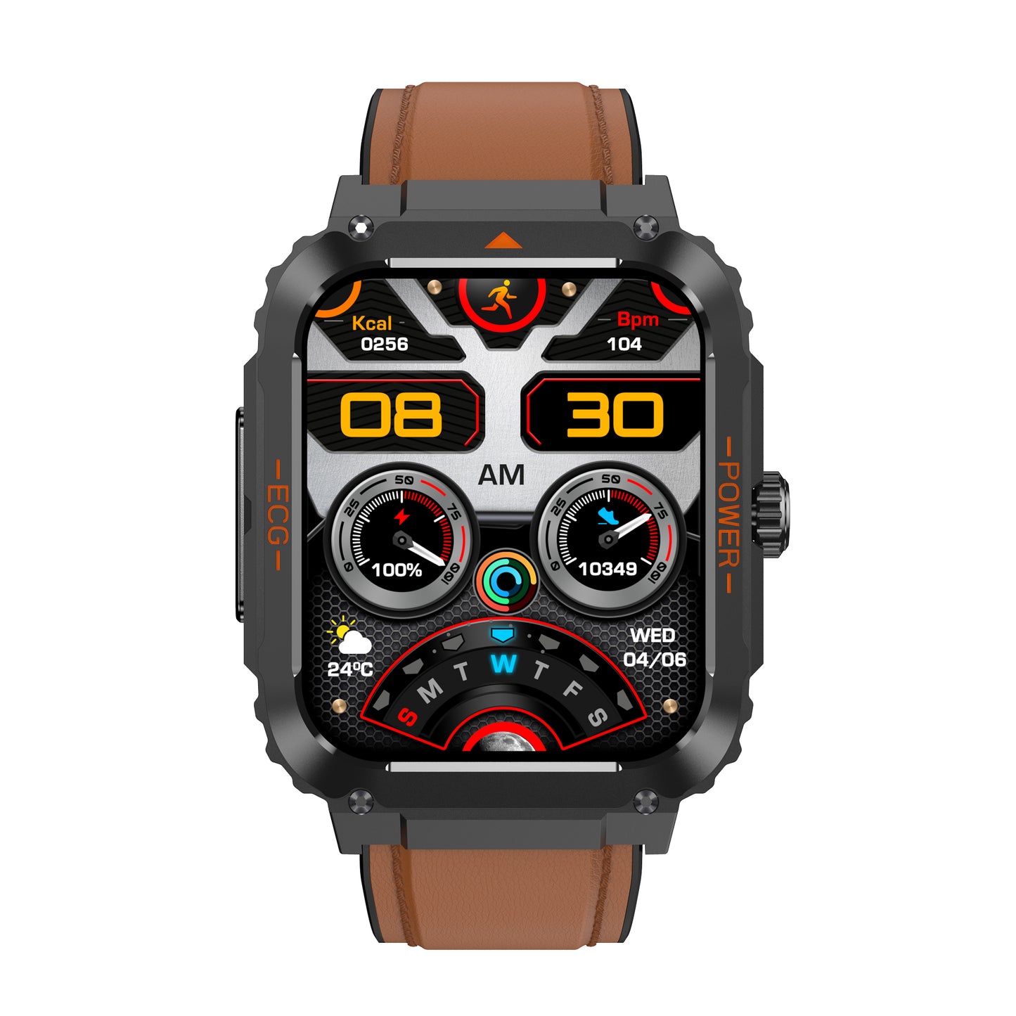 KealthTech K55 Outdoor Sports ECG Blood Glucose Blood Pressure 1.92 inch HD Retina Display Smart Watch