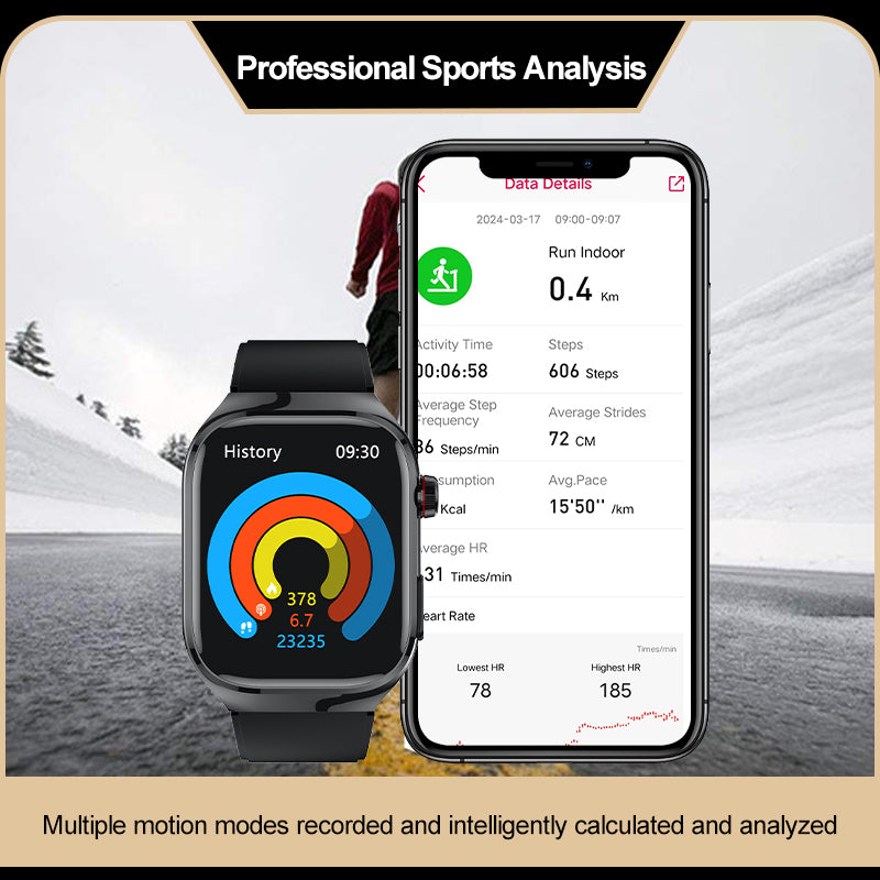 KealthTech TK16 🔥Blood Glucose + Five Organ Health Monitoring 🔥 High end Health Management Smart Watch-2