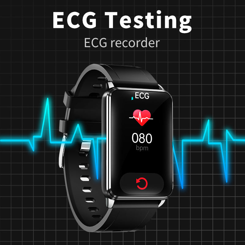 KealthTech K02 ECG HRV Blood Glucose Blood Pressure Heart Rate Smart bracelet with Widened Screen