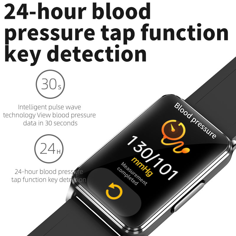 KealthTech K02 ECG HRV Blood Glucose Blood Pressure Heart Rate Smart bracelet with Widened Screen