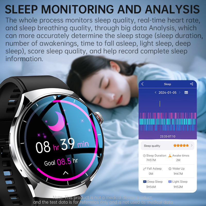 KealthTech K09 Pro Non-invasive Blood Glucose Heart Rate Monitor Blood Oxygen Smart Watch