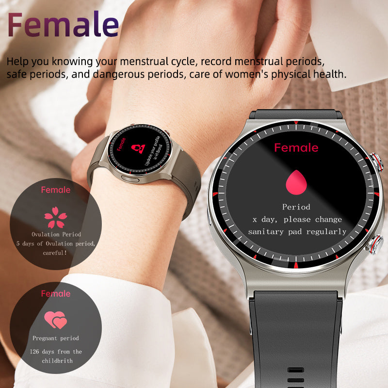 KealthTech K08 High-precision ECG Blood Pressure Heart Rate Monitoring Notifications Smart Watch