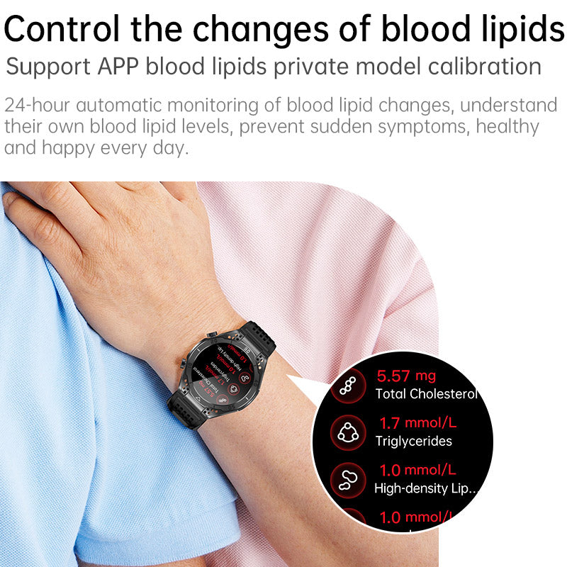 KealthTech T01 Uric Acid Blood Lipids ECG Blood Sugar Bluetooth Call Voice Assistance SOS Distress