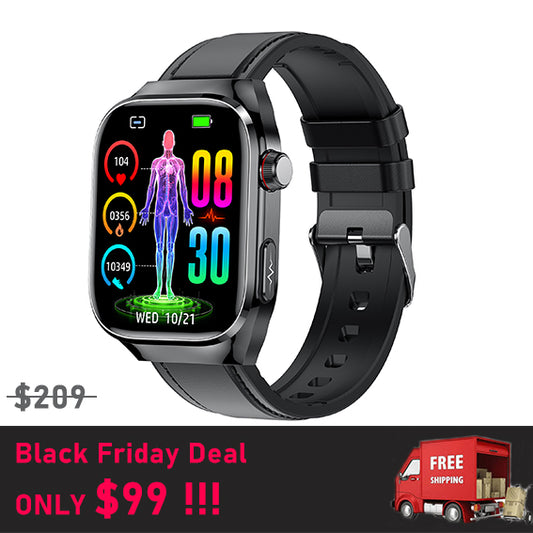 New Year Special Offer 🔥 KealthTech TK164 One click micro examination of Five Organ Health Monitoring Blood Glucose Blood Lipids Uric Acid Blood Pressure Blood Oxygen SOS Smart Watch