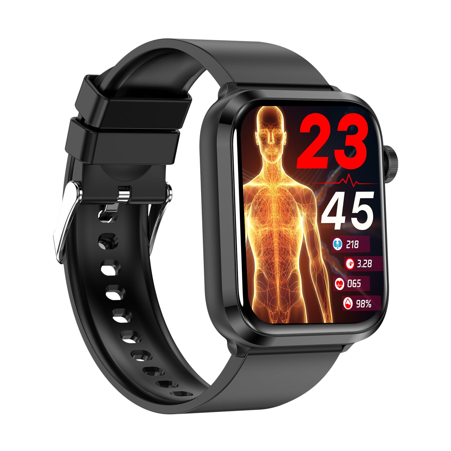 KealthTech K22 ➡️ One Click Activation of Laser Therapy Non-invasive Monitor Blood Glucose Uric Acid Blood Lipid Blood Pressure Blood Oxygen Heart Rate SOS Smart Watch