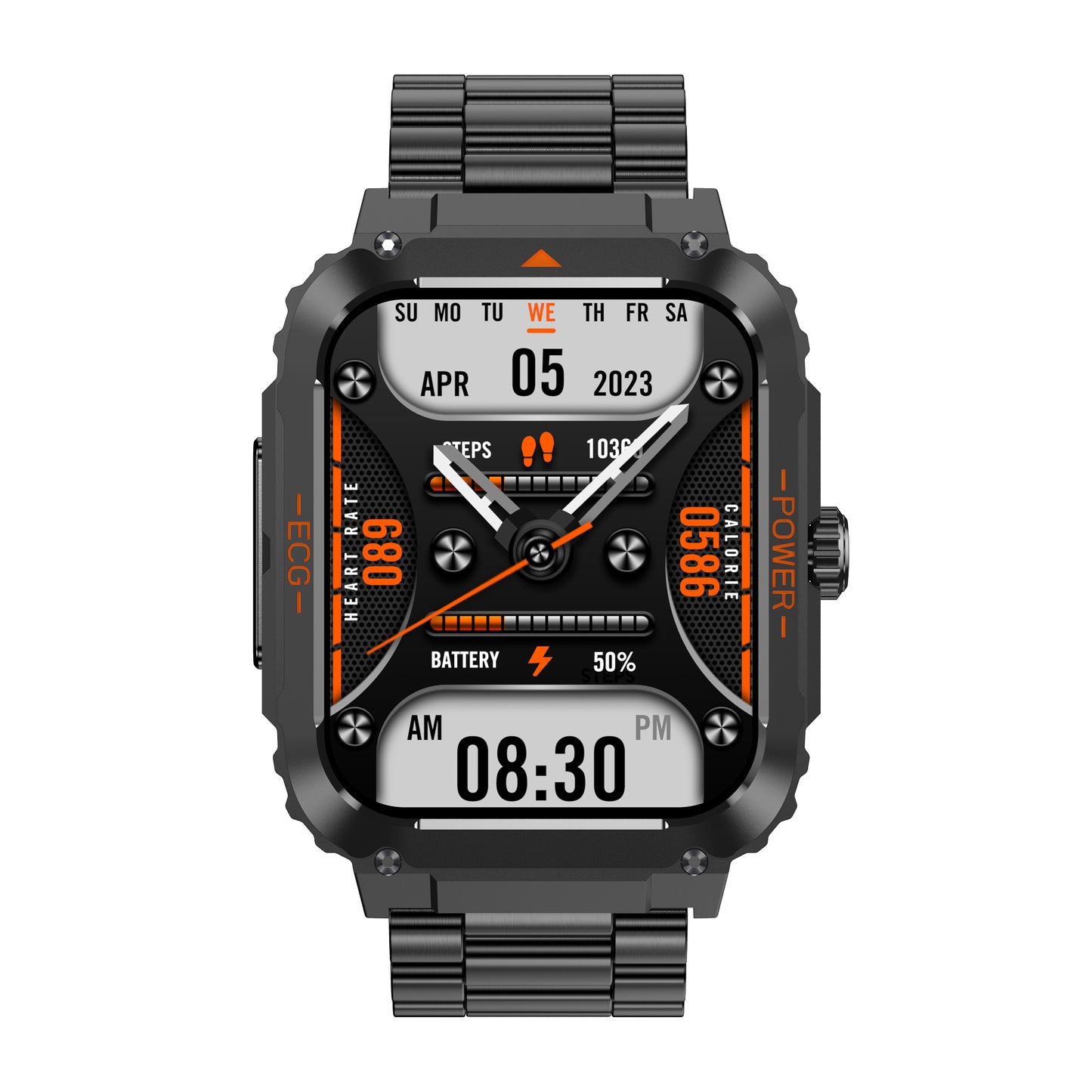 KealthTech K55 Outdoor Sports ECG Blood Glucose Blood Pressure 1.92 inch HD Retina Display Smart Watch