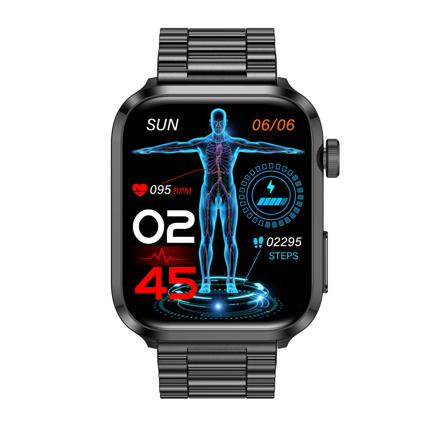 KealthTech K22 ➡️ One Click Activation of Laser Therapy Non-invasive Monitor Blood Glucose Uric Acid Blood Lipid Blood Pressure Blood Oxygen Heart Rate SOS Smart Watch