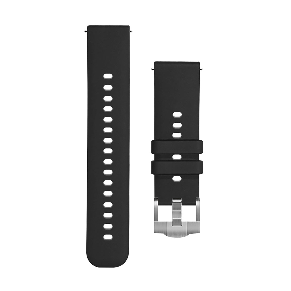 Rounded corner classic silicone strap (2 Pack) 20/22mm