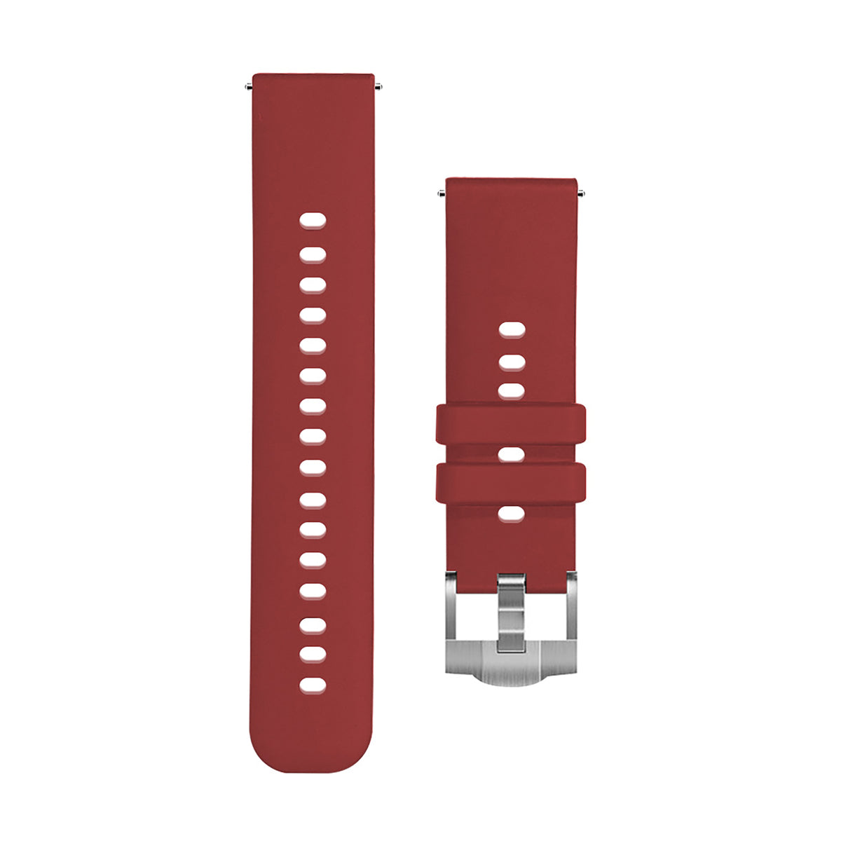 Rounded corner classic silicone strap (2 Pack) 20/22mm