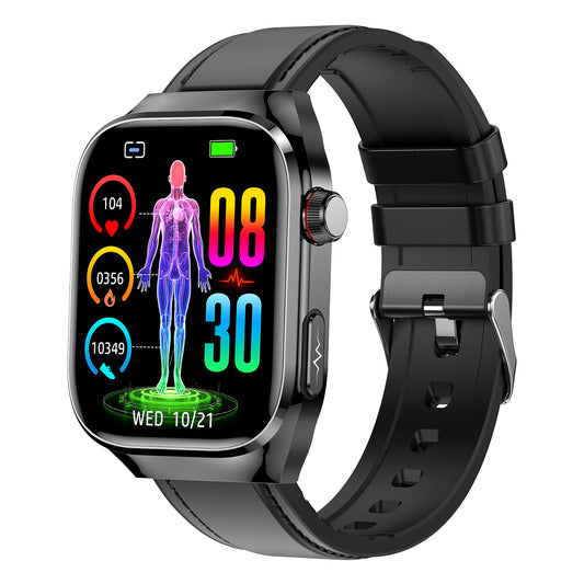 KealthTech TK161 One click micro examination of Five Organ Health Monitoring Blood Glucose Blood Lipids Uric Acid Blood Pressure Blood Oxygen SOS Smart Watch