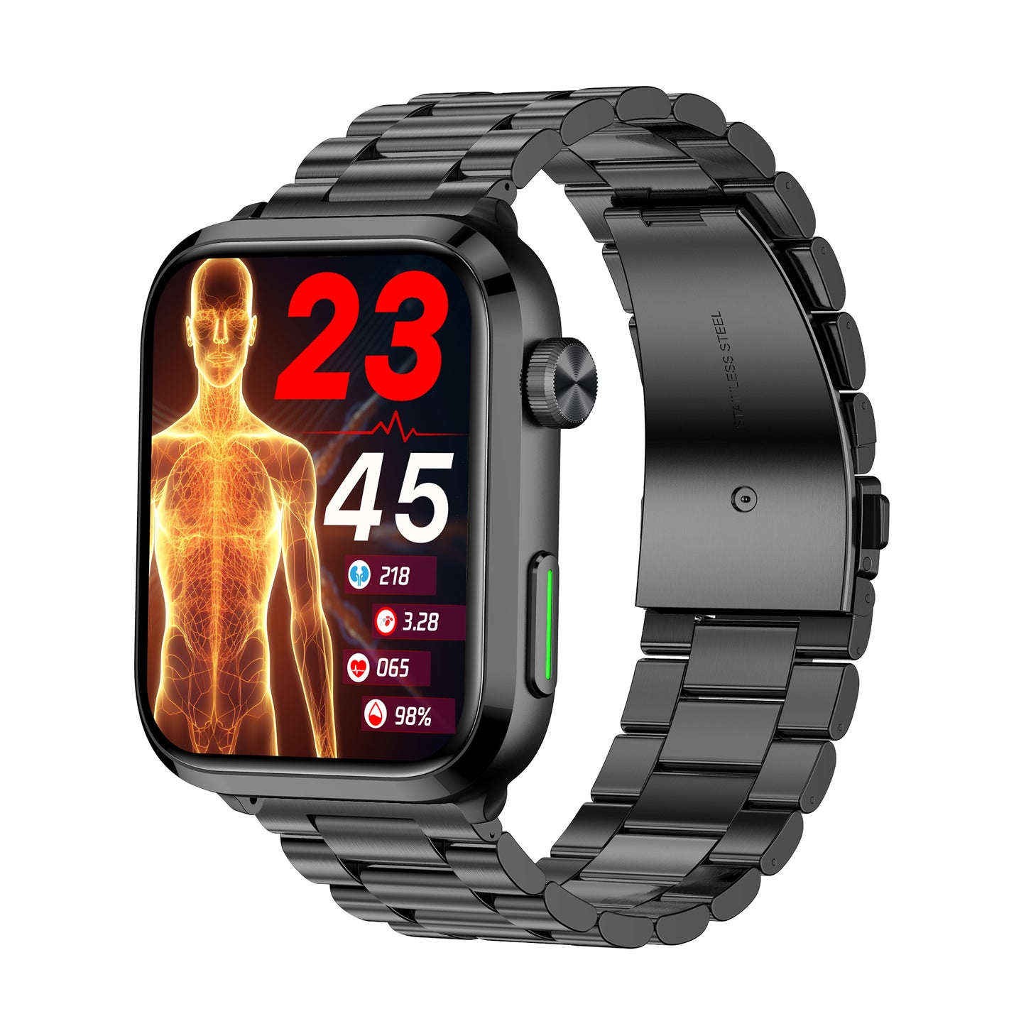 KealthTech K22 ➡️ One Click Activation of Laser Therapy Non-invasive Monitor Blood Glucose Uric Acid Blood Lipid Blood Pressure Blood Oxygen Heart Rate SOS Smart Watch