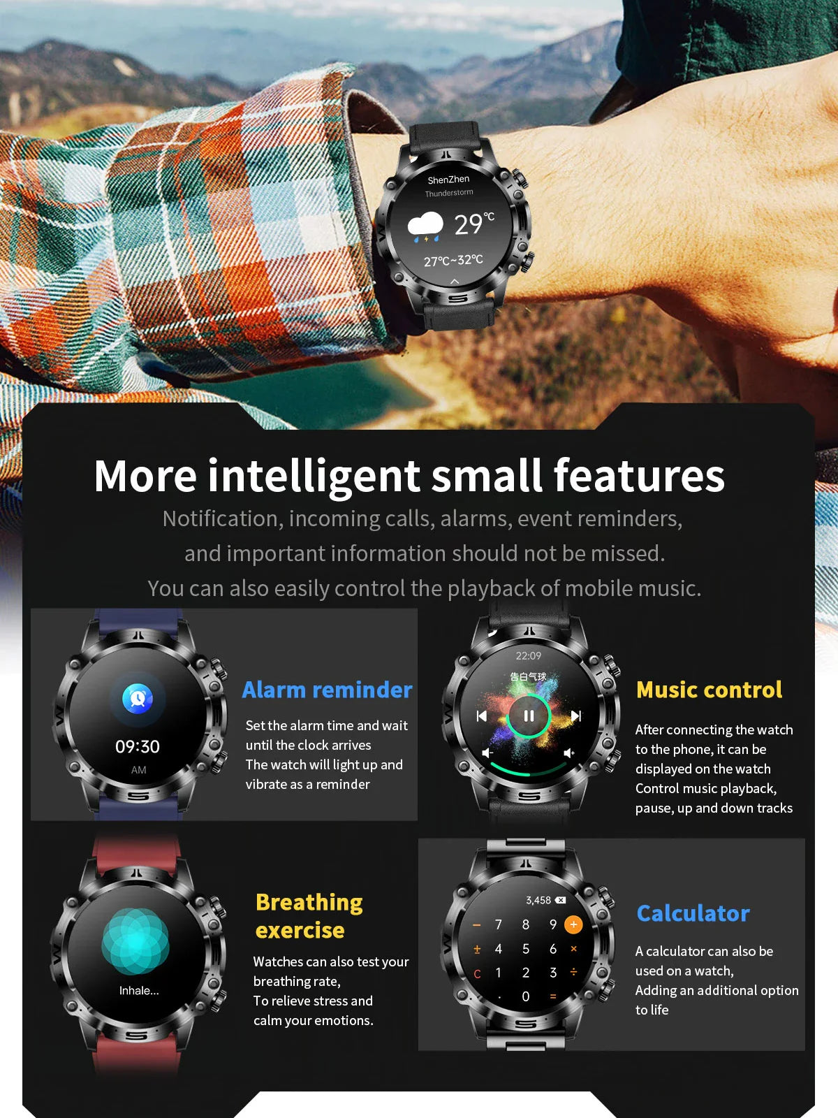 Kealthtech AI Medical Diagnostic Smart Watch-2024 New Blood Lipid Uric Acid Blood Sugar Watch-ECG+PPG Fitness Tracker