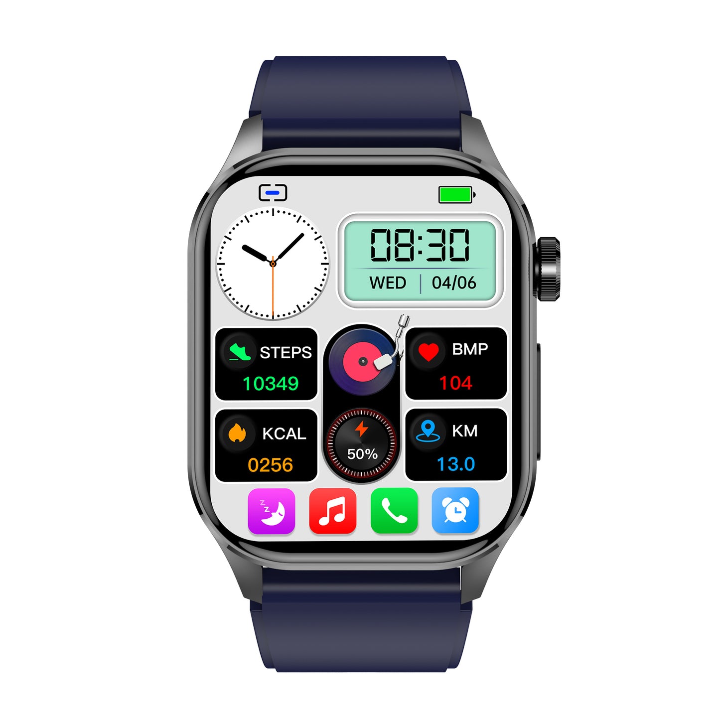 KealthTech K581 ECG Blood Glucose Body Composition 2.04 inch AMOLED Screen Health Management Watch