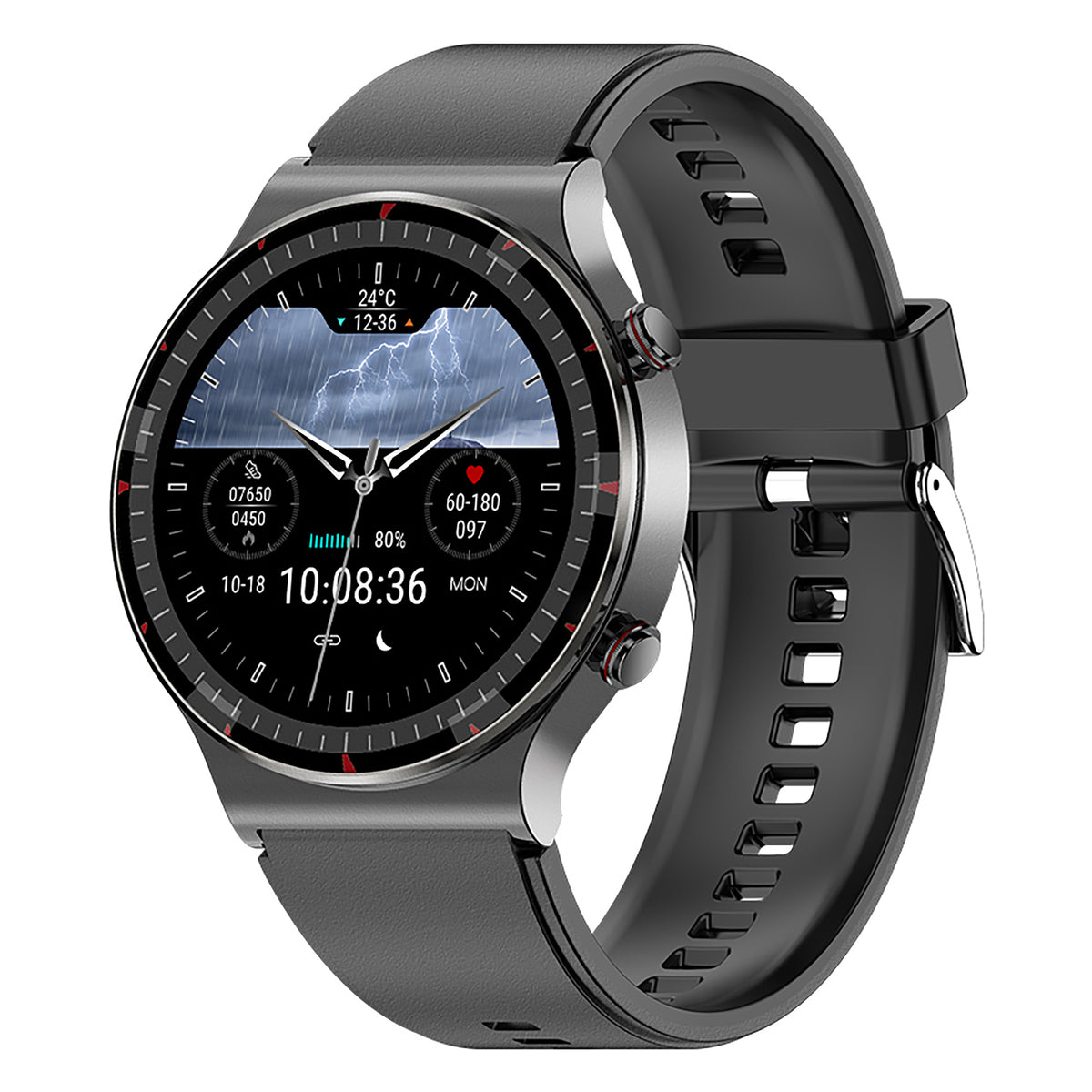 KealthTech K08 High-precision ECG Blood Pressure Heart Rate Monitoring Notifications Smart Watch